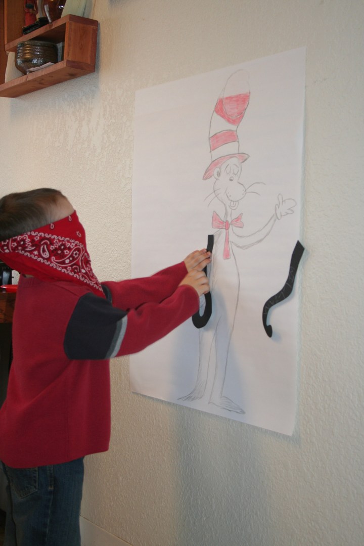 pin tail on cat in hat