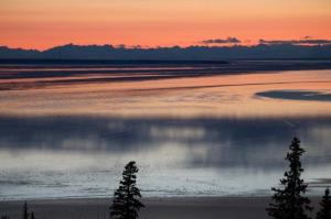 turnagain arm sunset alaska