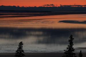 turnagain arm sunset alaska